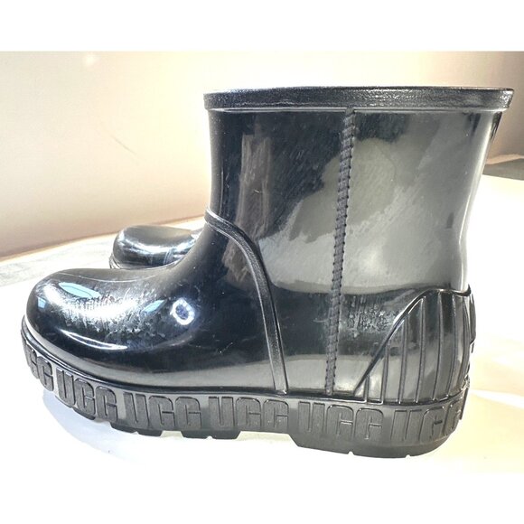 UGG Women's Drizlita Waterproof Ankle Rain Black Boot Size 7.5 - Picture 1 of 9